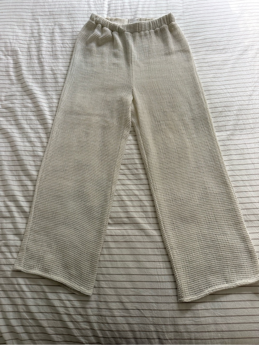 Sabo Skirt Cream Wide-Leg Knit Pants
